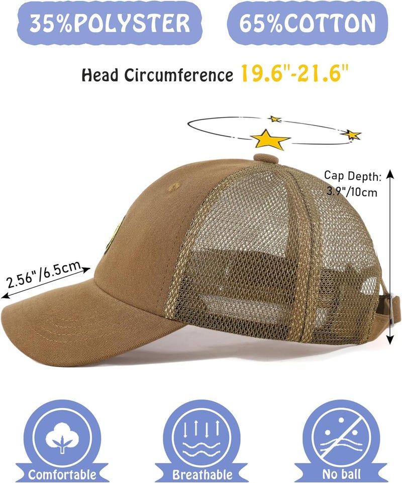 SONMONY Store Smile Face Toddler Baseball Cap Boy Baseball Hats Kids Washed Funny Hats Adjustable Cute Caps for 3-12 Years… - Image 4